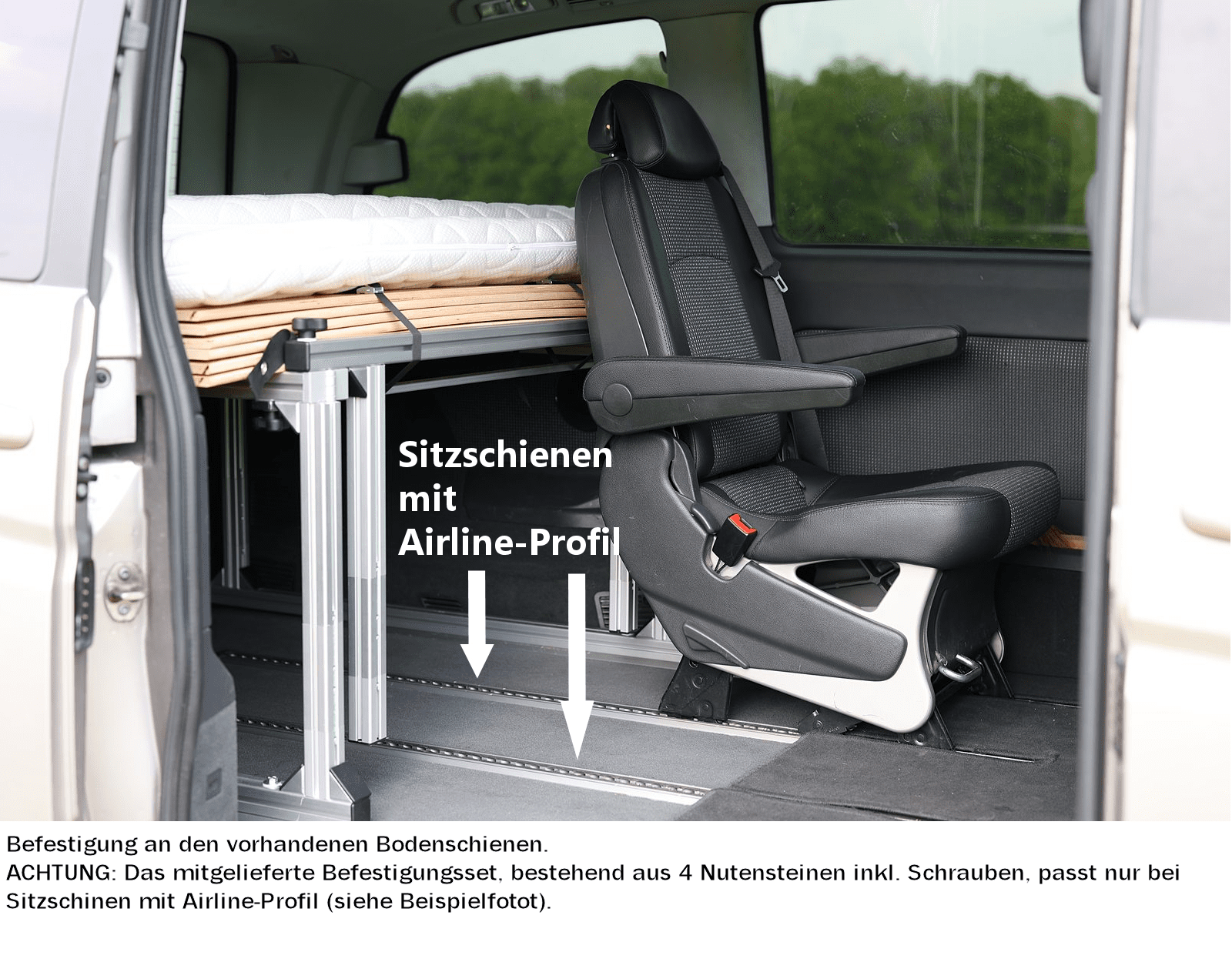 zelt viano Mobiles Schlafsystem 3.0 für V-Klasse + EQV + Viano + Vito Tourer (kompakt + lang) WAILAND BETTWAREN